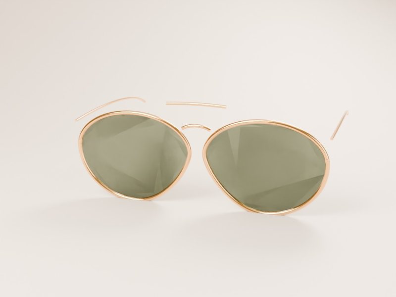Lentes de sol aviador dorado