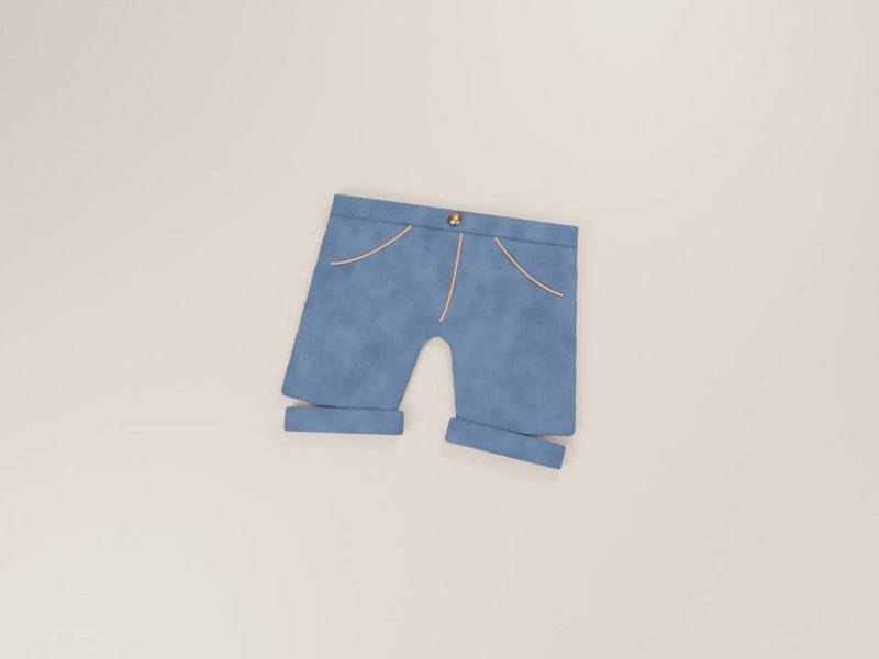 Short de mezclilla con dobladillo