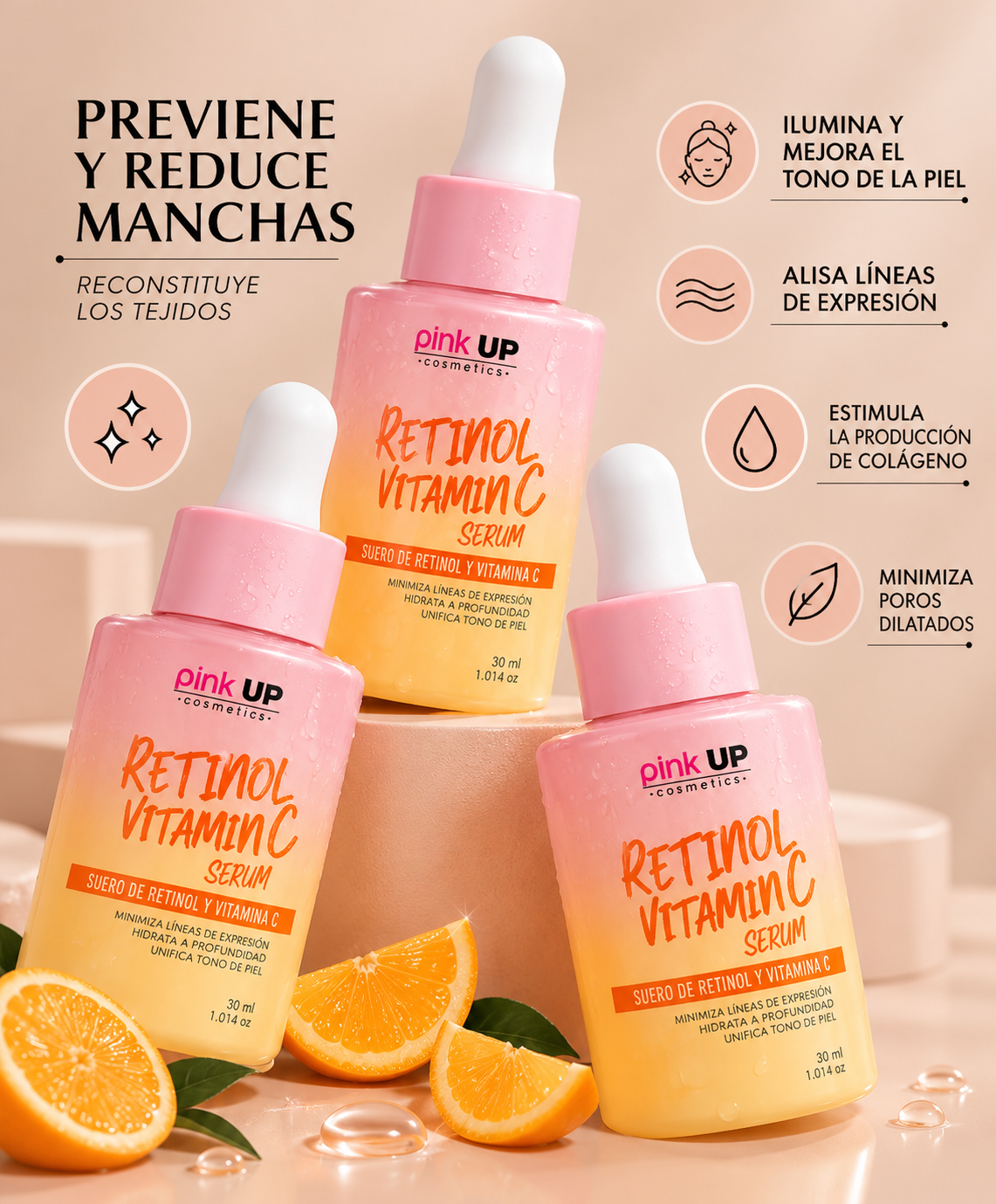 Retinol +Vitamina C. Pink Up