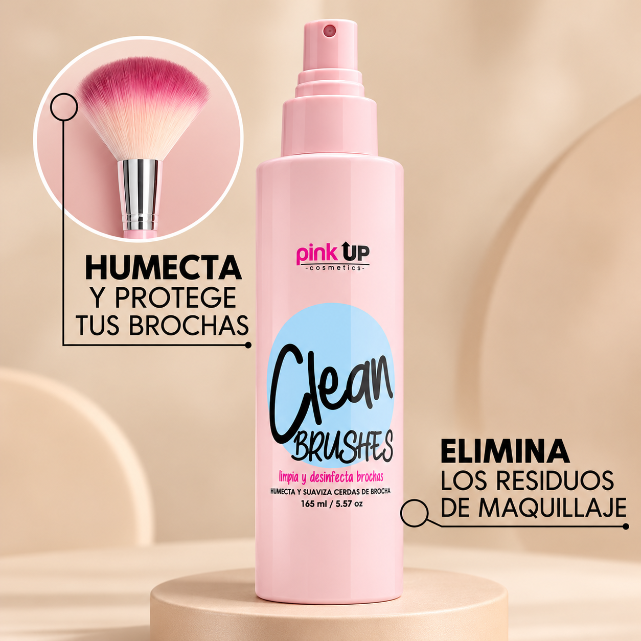 Limpiador de brochas Clean brushes Pink Up