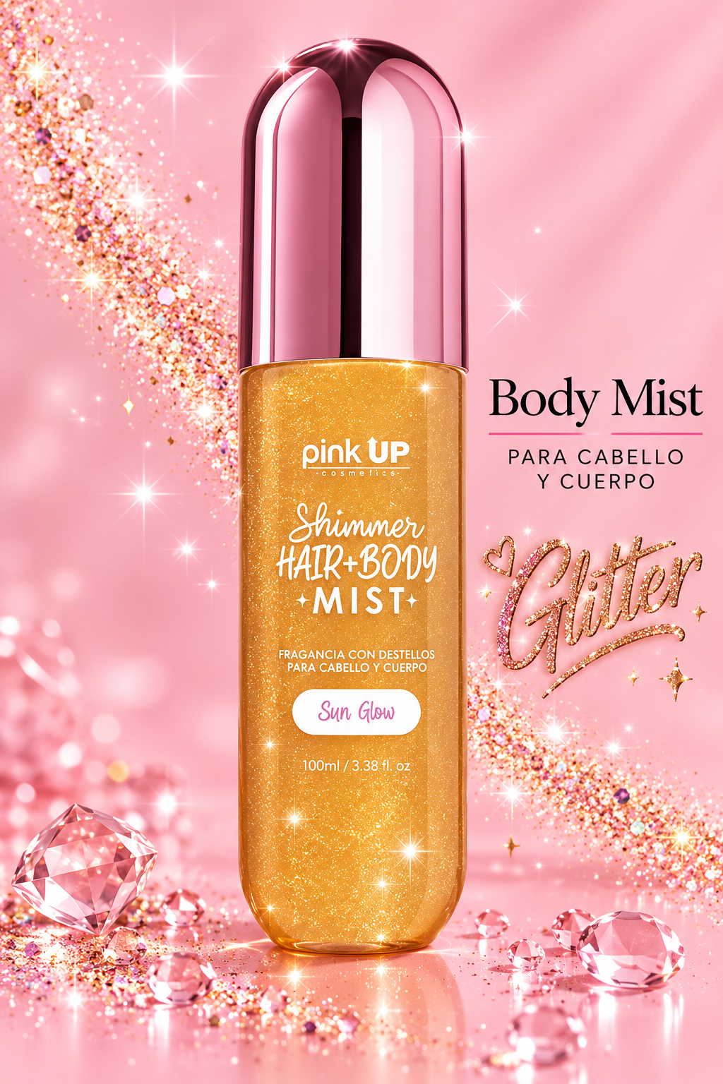Shimmer Hair + Body Mist. Sun Glow