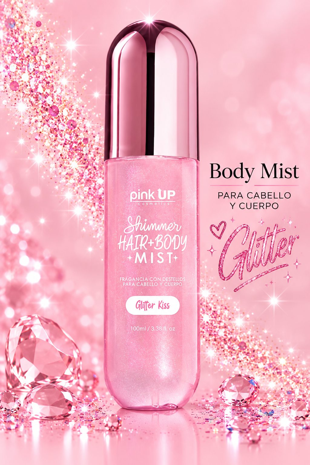 Shimmer Hair + Body Mist Glitter Kiss
